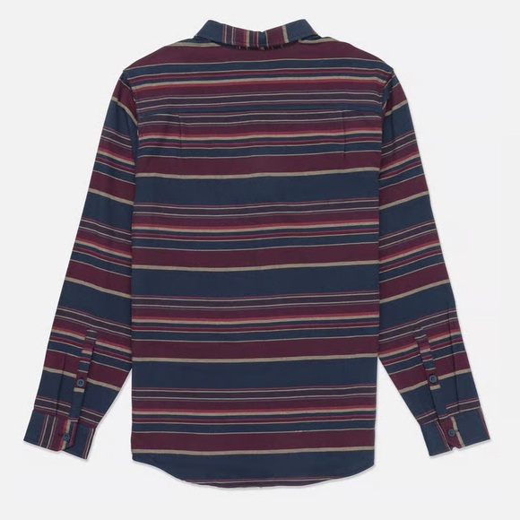 Hurley Portland Organic Flannel Long Sleeve Shirt Large Armored Navy NEW W Tags - Picture 2 of 3